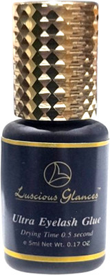 luscious glances Ultra Eyelash Glue , Dry Time 0.5S , Latex & Formaldehyde Free 5 ML(Pack of 1)