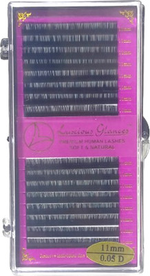 luscious glances Soft And Natural Eyelash Extensions Lashes 0.5 Thickness Curl-D(Pack of 1)