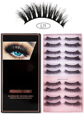 IMagic 3D Lightweight False Eye Lashes | Made from Synthetic Hair and Lightweight (L11)(Pack of 10)