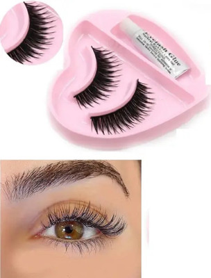 CATERINACHIARA False Eye lashes With Glue (Pack of 1)**(Pack of 1)