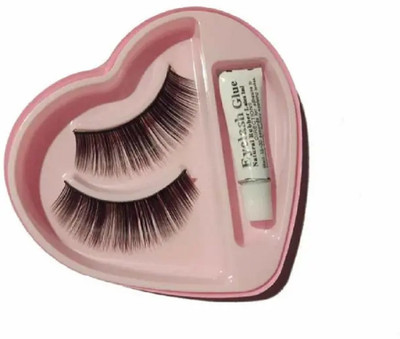 CATERINACHIARA False Eye lashes With Glue (Pack of 1)(Pack of 1)