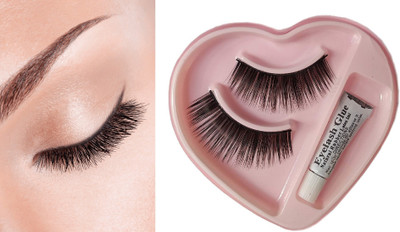 BLUEMERMAID BEST HEART SHAPE Eyelashes With Glue For Women And Girls(Pack of 1)