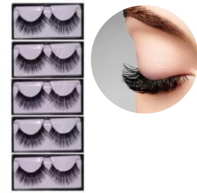 Hidden Beauty 5 Pairs False Eyelashes Natural soft Long Eyelashes, Wispy Handmade Eyelashes(Pack of 5)