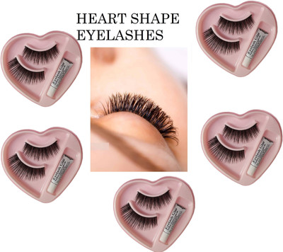 BLUEMERMAID Professional Fake Eyelashes Soft Reusable Lashes PACK OF 5(Pack of 5)