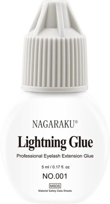 Nagaraku Eyelash Extension Black Glue Eyelash Extension Glue Low Smell Fast Dry 0.5-1S(Pack of 1)