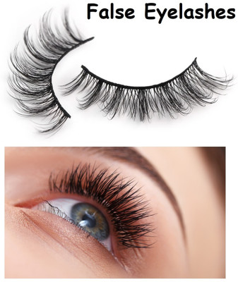 OLETSUN False Eyelashes Natural Long Thick(Pack of 1)