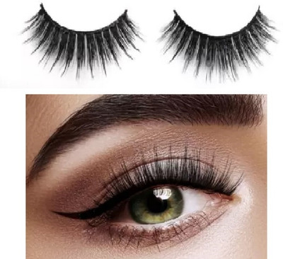 Amaryllis Perfect False Eyelashes Long Lashes With Glue Eyes Makeup(Pack of 1)
