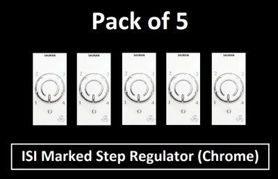 Sauran Pack of 5 4 Step Regulator Modular (Chrome) EAP48.2 Step-Type Button Regulator
