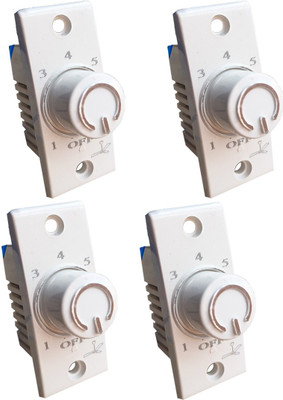Hiru FAN SWITCH 7 STEP - 4Pcs Fancy FAN REGULATOR for Home & Office Step-Type Button Regulator