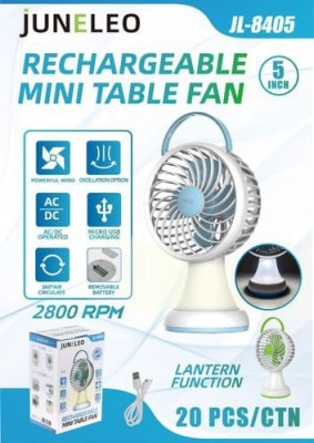 Trend Route JL-8405 RECHARGEABLE MINI TABLE FAN Step-Type Button Regulator