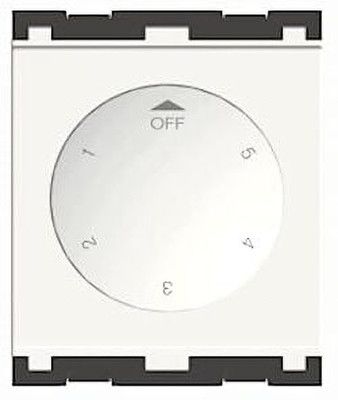 Lynx Norisys Cube 80W fan step type with Round Knob Fan Regulator, 2Module Step-Type Button Regulator