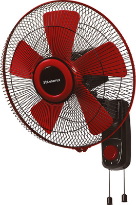 BlueBerry's OZONE16 with 2 Year Warranty Ultra High Speed 400 mm Wall Fan(Red | Pack of 1)