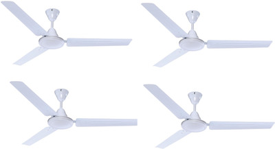 CG Tulipair Pack of 4 with 1 Year Warranty 1200 mm Ceiling Fan(1 Star | White | Pack of 4)