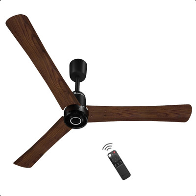 Atomberg Renesa Elite Smart |Voice Control| High Air Flow|Moonbeam LED Light|Sleek Design with 3 Year Warranty BLDC Motor with Remote 1200 mm Ceiling Fan(5 Star | Dark Walnut | Pack of 1)