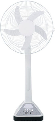 Raptas 16-Inch Solar Charging Fan – 12V Rechargeable Battery for Efficient & Cooling with 1 Year Warranty Table Fan(white | Pack of 1)