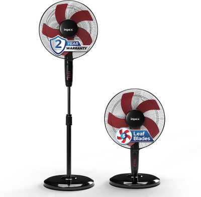 IMPEX IMPULSE RED BLACK with 1 Year Warranty 400 mm Pedestal Fan(RED, BLACK | Pack of 1)