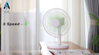 AKARI Ak- 8110 Table Fan, CEILING Fan, 2 in 1 with AC/DC Multifucnctional Facility fan with 1 Year Warranty Energy Saving Table Fan(MULTICOLOR | Pack of 1)