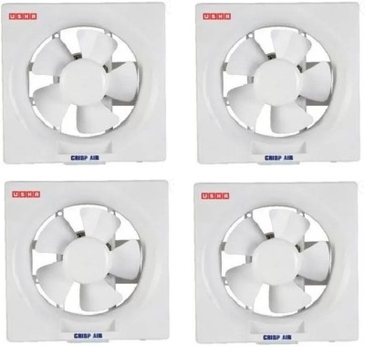 USHA Crisp air VX ventilating 150MM PACKS OF 4 150 mm 5 Blade Exhaust Fan(White | Pack of 4)