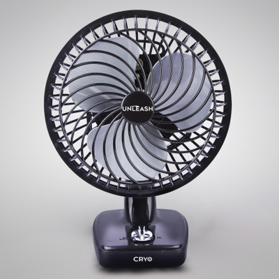 unleash CRYO 230 MM HIGH SPEED 9 INCH TABLE FAN FOR HOME with 1 Year Warranty Energy Saving 230 mm Table Fan(Black | Pack of 1)
