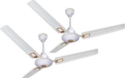 DIGISMART High Speed.2 1200 mm 3 Blade Ceiling Fan(Energy Saving | WHITE | Pack of 2)