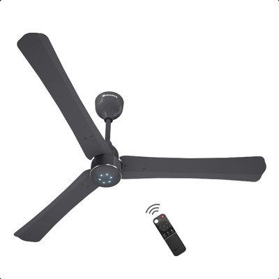 Atomberg Renesa Halo Smart|Voice Controlled|High Air Flow|Low Noise|LED Speed Indicator with 3 Year Warranty BLDC Motor with Remote 1200 mm Ceiling Fan(5 Star | Pebble Grey | Pack of 1)