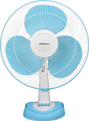 BAJAJ Esteem 400mm Icy Blue & White Table Fan 5 Star 400 Mm 3 Blade Table Fan  (Icy Blue & White, Pack Of 1) For Rs. 1699 @ 54 %