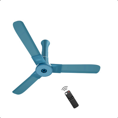 Atomberg Studio+|Adjustable Canopy|High Air Flow|LED Speed Indicator|Low Noise|Designer with 3 Year Warranty BLDC Motor with Remote 1200 mm Ceiling Fan(5 Star | Aegean Blue | Pack of 1)