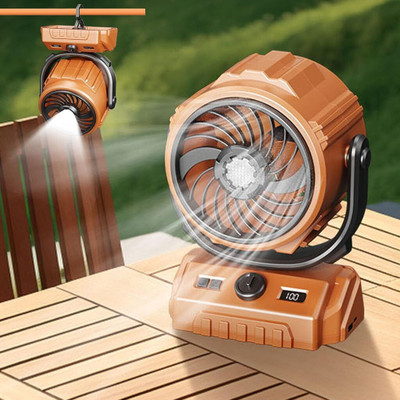 Verilux Three In One Oscillating Table Fan With Night Light And Power Bank Three In One Desktop Rechargeable Table Fan Clip Power Bank Rechargeable Fan(Orange)