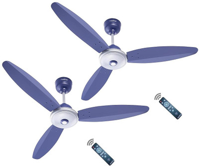ACTIVA Gracia BLDC Fan with 5 Year Warranty BLDC Motor with Remote 1200 mm Ceiling Fan(5 Star | Sky Blue | Pack of 2)