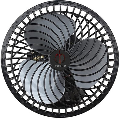Sword S1-9CABIN/BLACK-2 with 1 Year Warranty Silent Operation 300 mm Wall Fan(5 Star | Black | Pack of 1)