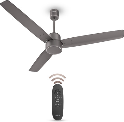 HAVELLS FAB|Remote Controlled|Low Noise|Upto 65% Energy Saving|Reverse Mode|30W with 3 Year Warranty BLDC Motor 1200 mm Wall Fan(5 Star | Stone Grey | Pack of 1)