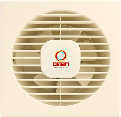 OMEN Glass Fan with 2 Year Warranty Silent Operation 150 mm Exhaust Fan(Beige | Pack of 1)