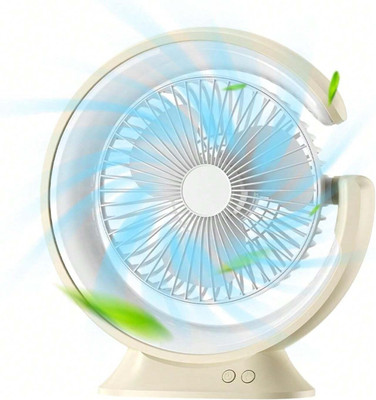 Sampri Water Cooling Fan Air Conditioner with Remote Control Room Spray Humidifier Energy Saving 40 mm Table Fan(Rainbow White | Pack of 1)