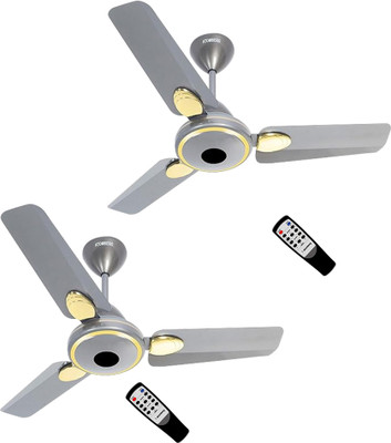 Atomberg Efficio+ 5 Star 900 Mm 3 Blade Ceiling Fan  (BLDC Motor With Remote | Sand Grey | Pack Of 2) For Rs. 2999 @ 42 %