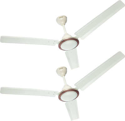 Almo Solitaire Anti Dust Super Stylish Decorative, High Speed 1200 Mm 3 Blade Ceiling Fan  (Anti Dust | Ivory | Pack Of 2) For Rs. 1889 @ 69 %