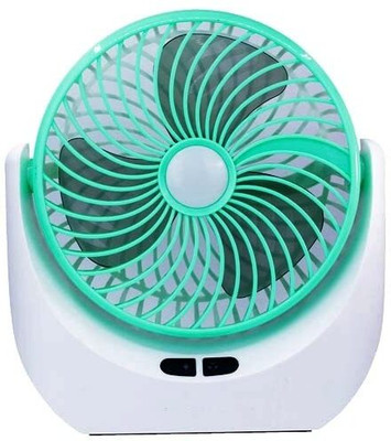 Lalson’s High Speed Rechargeable Table Fan With LED-Light, For Home, Office Desk, Kitchen 5 Star 1400 Mm Ultra High Speed 3 Blade Table Fan  (Multicolor, Pack Of 1) For Rs. 999 @ 50 %