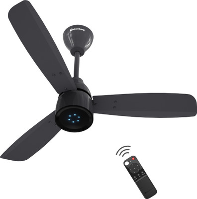 Atomberg Renesa Prime Remote|High Air Delivery|LED Speed Indicator|Low Noise|Sleek Design with 3 Year Warranty BLDC Motor with Remote 900 mm Ceiling Fan(5 Star | Pebble Grey | Pack of 1)