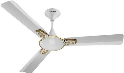 Crompton PM Aura 2 Prime with 5 Year Warranty BLDC Motor 1200 mm Ceiling Fan(1 Star | Pearl White Glossy (Lotus Design) | Pack of 1)