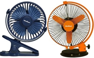 Khaitan Chotu & Jemini 1 Star 225 mm 4 Blade Table Fan(Silent Operation | Multicolor | Pack of 2)