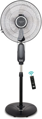 KUHL Inspira P1 BLDC|Touch Panel With Display|Height & Angle Adjustment 5 Star 400 Mm 5 Blade Pedestal Fan  (BLDC Motor With Remote | Black | Pack Of 1) For Rs. 3999 @ 33 %