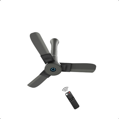 Atomberg Studio+|Adjustable Canopy|High Air Flow|LED Speed Indicator|Low Noise|Designer with 3 Year Warranty BLDC Motor with Remote 950 mm Ceiling Fan(5 Star | Sand Grey | Pack of 1)
