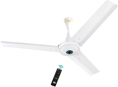 KUHL Prima A6| 65% Power Saving BLDC Ceiling Fan | BEE 5 Star Rating | ISI Certified| 5 Star 1200 Mm 3 Blade Ceiling Fan  (BLDC Motor With Remote | White | Pack Of 1) For Rs. 2229