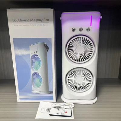 Voltegic Powerful Cooling Fan with 3 Mist Modes and Rechargeable Battery 6 Blade Table Fan(Remote Controlled | White | Pack of 1)