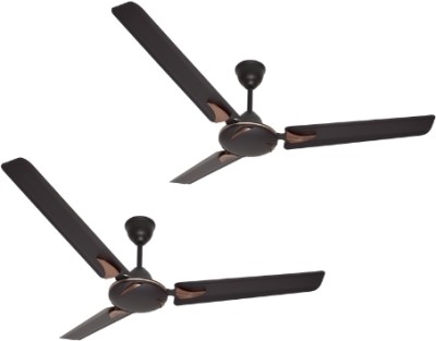 Omen Changing Lives Aadhar 1 Star 1200 mm 3 Blade Ceiling Fan(Matt Black | Pack of 2)