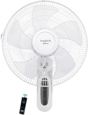 KUHL Inspira W1 400 mm 5 Blade Wall Fan(BLDC Motor with Remote | White | Pack of 1)