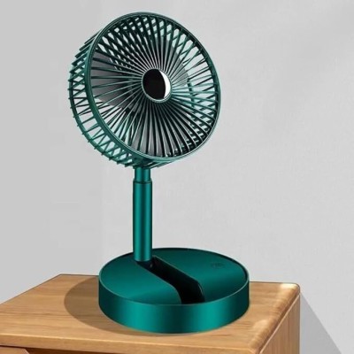 PICSTAR PICSTAR Rechargeable & Folding table fan with Lithium battery 90 mm Silent Operation 3 Blade Table Fan(Multicolor, Pack of 1)