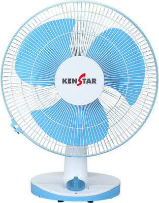 Kenstar Gust Speed with 1 Year Warranty 400 mm Table Fan(White, Blue | Pack of 1)