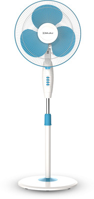 BAJAJ Crest Neo 400mm Fiji Blue Pedestal Fan 400 Mm 3 Blade Pedestal Fan (Fiji Blue & White, Pack Of 1) For Rs. 1709 @ 68 %