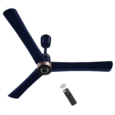 Atomberg Renesa Elite Smart |Voice Control| High Air Flow|Moonbeam LED Light|Sleek Design with 3 Year Warranty BLDC Motor with Remote 1200 mm Ceiling Fan(5 Star | Ritz Blue | Pack of 1)