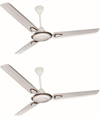 Crompton Super briz deco High Speed Ceiling Fan(Pack of 2) with 2 Year Warranty Anti Dust 1200 mm Ceiling Fan(Birken White | Pack of 2)